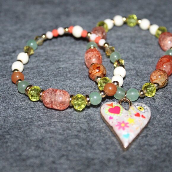 Handmade Bracelet Set - Size 7 1/2 - Picture 2 of 3